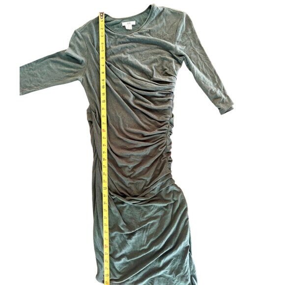 Helmut Lang Ruched Bodycon Dress Dark Green Size M - Picture 9 of 11